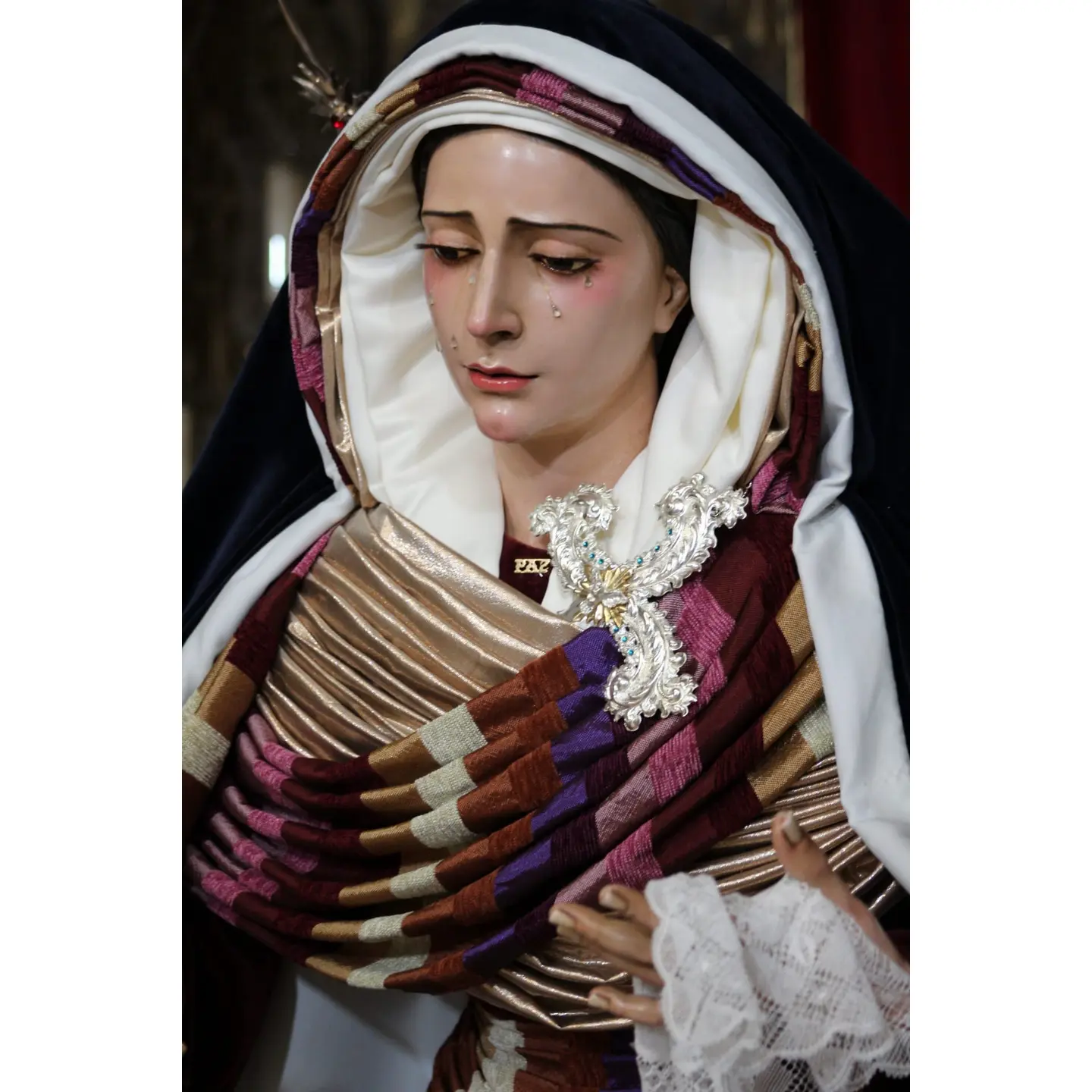 María Santísima de la Paz ataviada para el Tiempo de Cuaresma